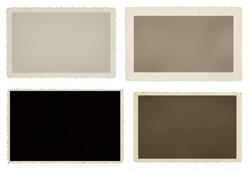 Set of four blank picture frames