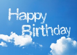 Happy birthday cloud word