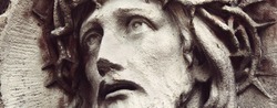 detail of sculpture of Jesus Christ