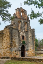 Mission San Francisco de la Espada in San Antonio, Texas, USA. The Mission is a part of the San Antonio Missions UNESCO World Heritage Site.