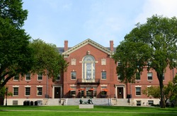 Faunce House is a Colonial Revival style building in Brown University. This building was built in 1903 and originally called Rockefeller Hall, Brown University, Providence, Rhode Island RI, USA. 