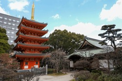 The Tochoji Temple is famous landmark in fukuoka city at japan 