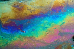 rainbow oil slick water background