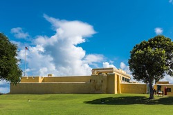 Exterior of Fort christiansted in St. Croix Virgin Islands