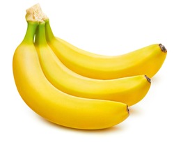 Bunch of bananas isolated on white background Clipping Path