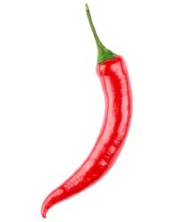 red hot chili pepper isolated on a white background 