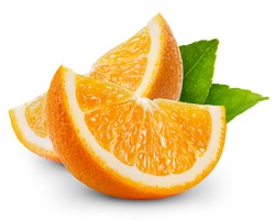 orange fruit slice isolated 