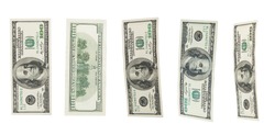 dollars isolated on white