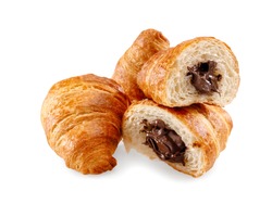 Croissants with chocolate fill