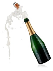 Bottle of champagne pop