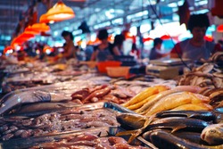 seafood at the fish market