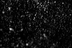 Winter snow falling as overlay background on balck