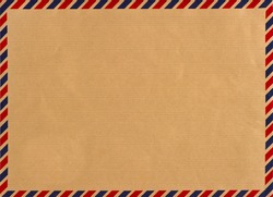 vintage airmail envelope. grungy background