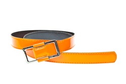 colorful orange belt  on white background
