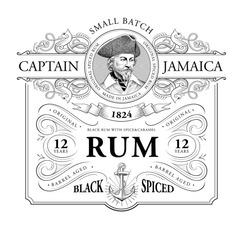 Vintage Logo for Rum Label