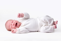 little baby isolated on a white background