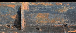 grunge rusted metal texture. Corrosion of metal. Rust and corrosion in the weld. Corrosive Rust on old iron, rust and oxidized metal background. Old metal iron panel.