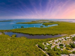 Beautiful sky over nature scene Florida Keys