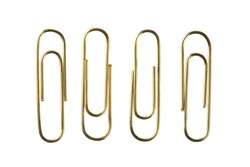 gold clip on a white background