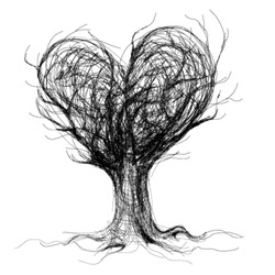 Tree like heart / realistic sketch (not auto-traced)
