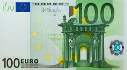 individual details of the European Union's Euro cash, with a face value of one hundred euros