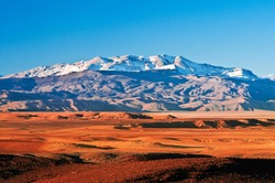 Mountain landscape in the north of Africa, Morocco