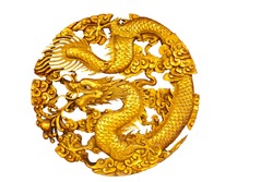 Golden Dragon statue