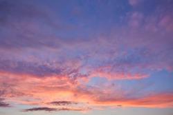 Colorful sky after the sunset. Natural Sky Background.