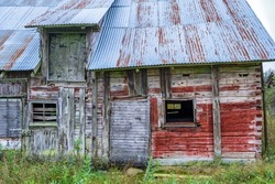 Old weathered barn in the country