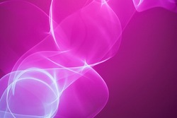 Neon abstract led lines on a magenta background. Fluorescent synth wave backdrop.