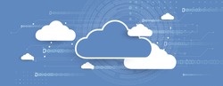 modern cloud computer technology. Integrated digital web concept background. Data exchange