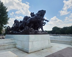 Ulysses S. Grant Memorial in the Union Square near the United States Capitol Building in Washington DC, USA.