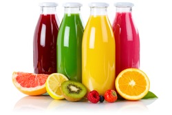 Juice smoothie smoothies in bottle fruit fruits isolated on a white background