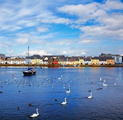 The Claddagh in Galway city during summertime, Ireland.