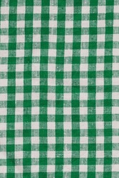 Breakfast Country Plaid Tartan Kitchen Fabric Material Abstract Check Texture Background Texture, Green And White. Flannel Tartan Patterns. Trendy Tiles Photo. Print Scottish Square Cloth.