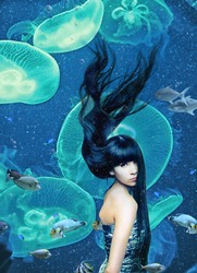 beautiful mermaid  magic underwater ( photo compilation )