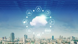Cloud Computing service : Real Cloud and applications control over the city for network security computer