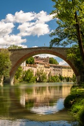Diocleziano's bridge, Roman bridge, Fossombrone, Marche, Italy.
