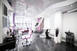 brand new interior of european beauty salon