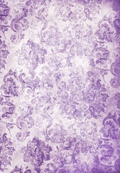 cool retro floral wallpaper in purple