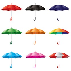 umbrellas in different colours