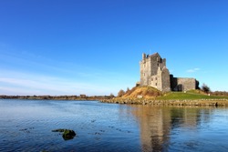 View of the Dunguaire Castle in Kinvara, Ireland.