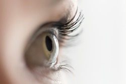 Close up of a woman's eye looking aside