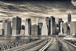 Road to New York City. Holiday and travel concept.