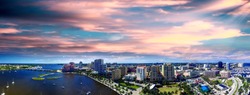 Aerial view of West Palm Beach, Florida.