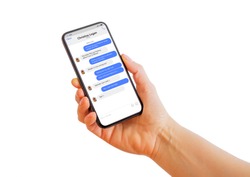 Sample messaging app on mobile phone