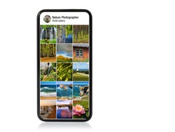 Nature and landscape photography gallery shown on mobile phone