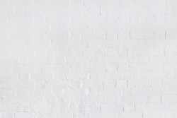 White brick wall background, blank white painted bricks texture, UK