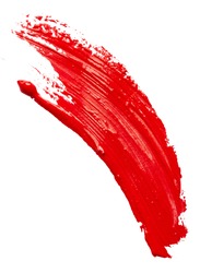 Red paint isolated on white background