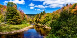 Shavers Fork of Cheat River on the first day of Fall, Monongahela National Forest, West Virginia, USA